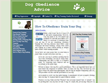 Tablet Screenshot of dogobedienceadvice.com